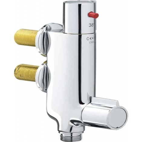 Robinetterie Thermostatique - Pour Douche Salle De Bain - Diamètre 45 mm - Chrome Brillant - Usage En Résidence Secondaire - 1 Pièce (1/5)