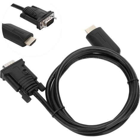 Adaptateur HDMI VGA avec Câble Audio 1,2m - Convertisseur Numérique Analogique Haute Définition