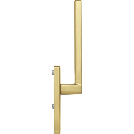 Poignée de porte coulissante intérieur non perforé, laiton clair satiné (1/2)