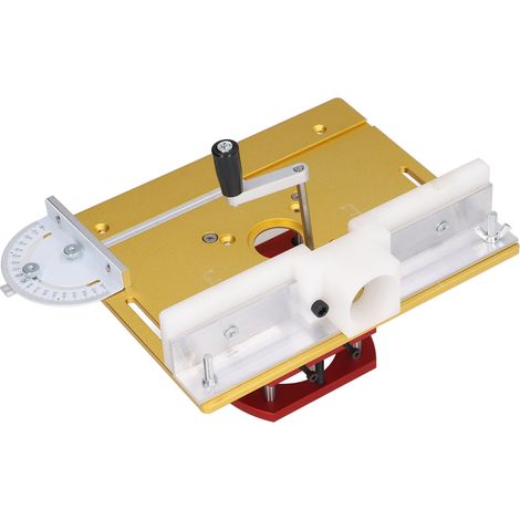 Table élévatrice pour défonceuse avec plaque supérieure, base de levage en métal, rainurage, affleurage, chanfreinage, plateau doré (1/5)