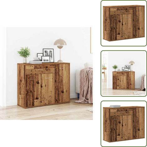 The Living Store Sideboard Altholz-Optik 88x30x70 cm Holzwerkstoff - Holzwerkstoff (1/5)