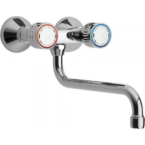 GRIFO BIMANDO MURAL PARA COCINA CON CAÑO INFERIOR (1/2)