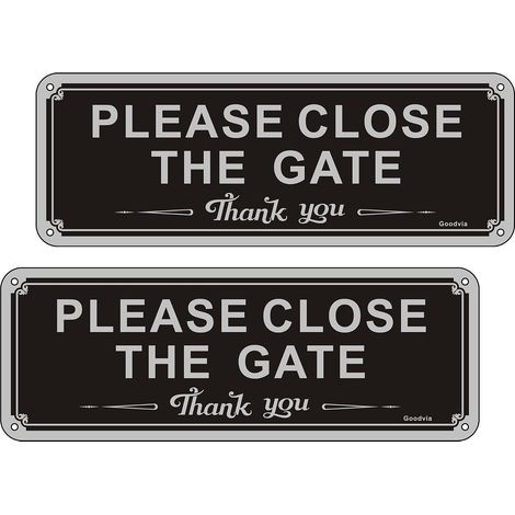Panneau Signalétique Fermer La Porte - Aluminium Réfléchissant UV Résistant - Usage Intérieur Et Extérieur - 25 x 9 cm - Lot De 2 (1/5)