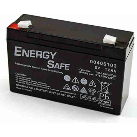 Batería Pb AGM VRLA Serie Energy Safe 6V 12Ah C20 (F2)