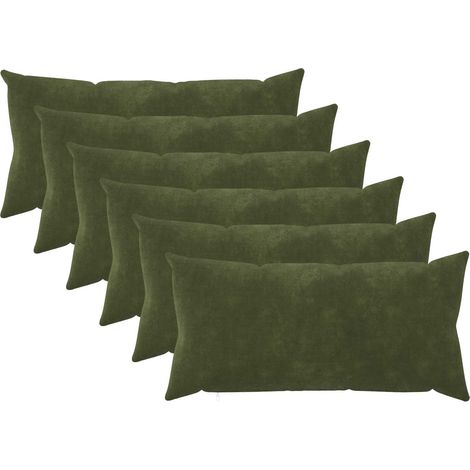 vidaXL Funda de almohada 6 pcs HEERLEN Verde 40 x 70 cm (1/5)