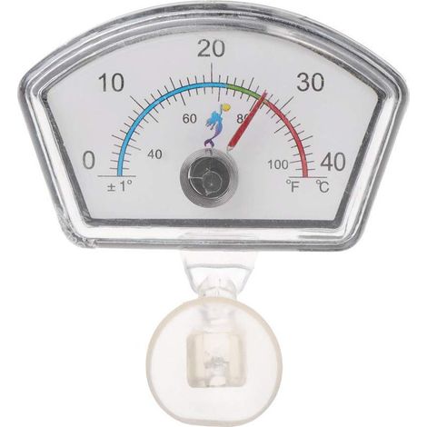 0-40 degrés Celsius Pointeur de thermomètre pour reptiles d'aquarium , ventouse de plongée pour aquarium avec cadran de température, à la mode, pratique et professionnel (1/3)