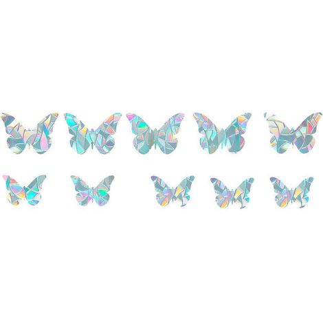 10 feuilles d'autocollants tendance « Alerte oiseaux » - Autocollants oiseaux - Autocollants de fenêtre « Alerte oiseaux »-12x8.5x0.1cm (1/3)