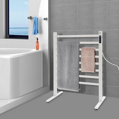 Elektrischer Handtuchwärmer, Freistehend Handtuchtrockner mit LED-Anzeige 1-24h Timing Konstante Temperatur 45-65℃ Handtuchheizkörper Elektrisch Bad HandtuchwäRmer (1/5)