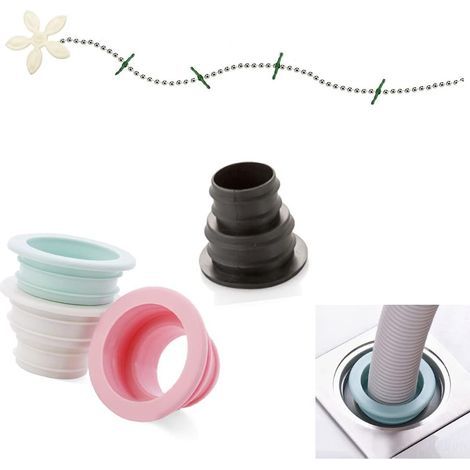 Lot de 5 bouchons d'étanchéité en silicone pour tuyau d'évacuation de désodorisant, raccord de machine à laver, outil de nettoyage de piscine pour salle de bain et cuisine (couleur aléatoire) (1/5)