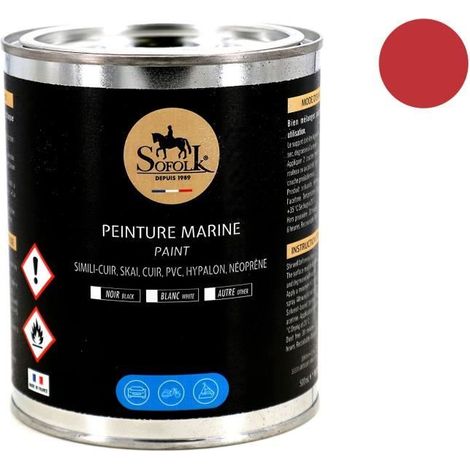 Pintura para simil cuero - SOFOLK - SOFOLK - Rojo - 500 ml - Alta rendimiento (1/4)