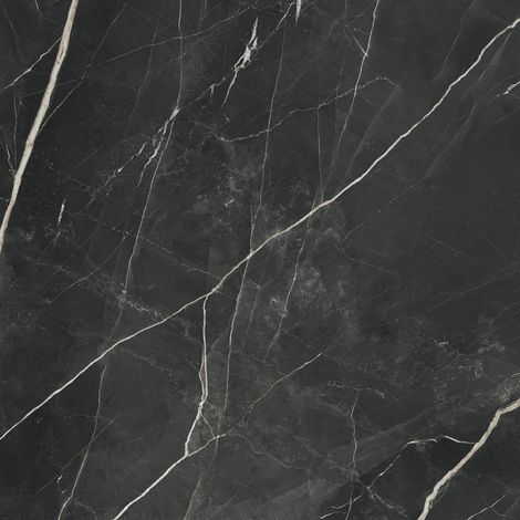 Carrelage effet Marbre Noir Notte 120x120x0,9 cm Brillant Florenza - Sol et mur intérieur (vendu par carton de 2,88 m²) - RO'MA CARRELAGE