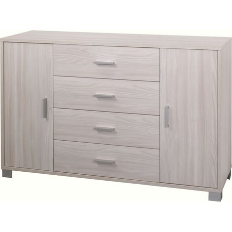 Madia due ante quattro cassetti Olmo Chiaro 136x41x h86 cm (1/5)