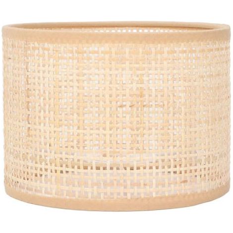 Abat-jour en rotin vintage 16x12 cm Tissé à la main Support E27/E14 Pour lampes de table et lustres (1/5)