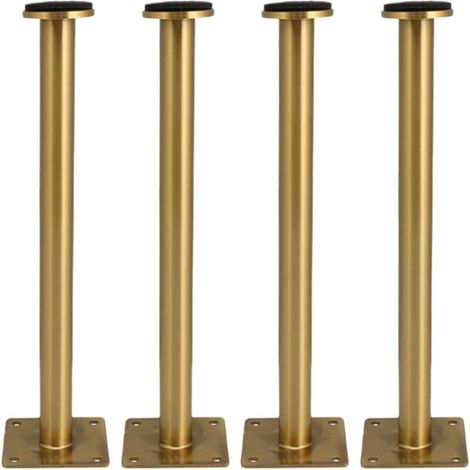 Höhenverstellbare Möbelfüße aus Edelstahl, 25 cm – Höhenverstellbar 0-2 cm – 4er-Set – Für Tische und Schränke – (1/5)