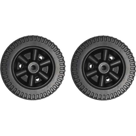 Beijiyi – Lot de 2 roues de barbecue 15,2 cm – Roues en plastique robustes – Installation facile – Pour barbecues à gaz Charbroil – Noir (1/4)