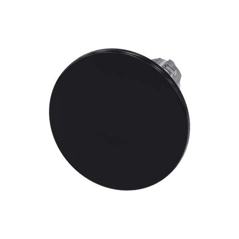 Pulsante a fungo, 22 mm, tondo, in metallo, lucido, nero, 60 mm, tipo a contatto momentaneo
