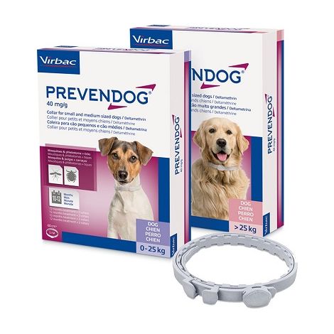 PREVENDOG Collar Antiparasitario para Perros de Razas Medianas. 1 Unidad de 60 cm