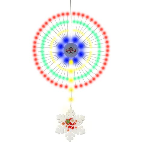 Guirlande lumineuse de Noël en forme de feu d'artifice, suspension décorative étanche IP65, lumières colorées, 8 modes d'éclairage (1/2)