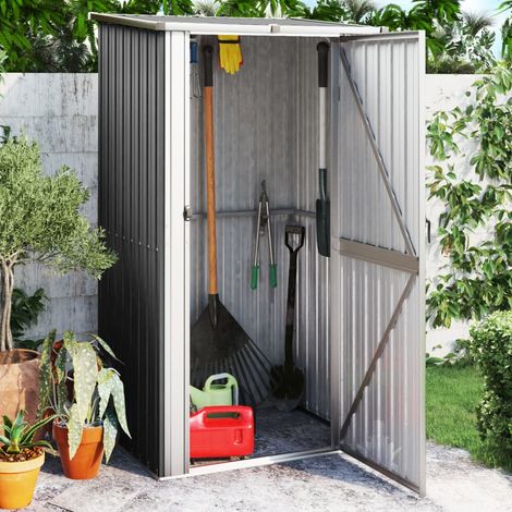 Capanno da Giardino Antracite 118,5x97x209,5 cm Acciaio Zincato vidaXL (1/6)