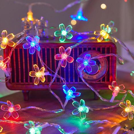Guirlande lumineuse LED à fleurs de cerisier, 10 m, 100 LED, à brancher, idéale pour le camping et les fêtes de Noël. (1/5)