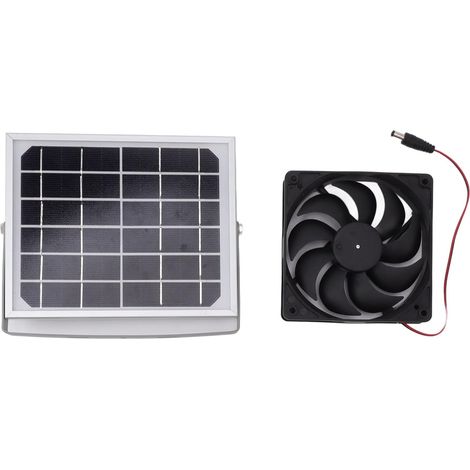 Kit De Ventilateur Alimenté par Panneau Solaire, Panneau Solaire en Silicium Monocristallin 10W Et Ventilateur D'extraction pour Poulailler pour Animal Domestique 12V (1/5)
