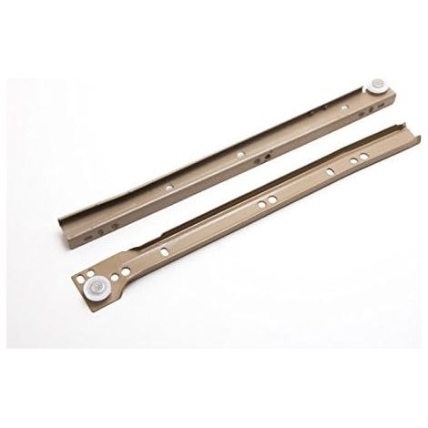 One Stop DIY Lot de 10 paires de glissières de tiroir en métal à fermeture automatique Beige 300 mm