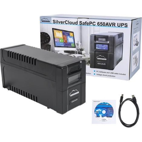 UPS SilverCloud SafePC 650AVR Logiciel de Surveillance de PC (1/4)