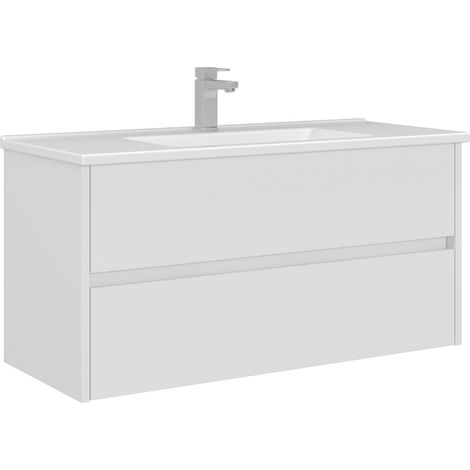 Waschtischunterschrank "Arno 100" – 100 x 45 x 52 cm – Weiß (1/3)