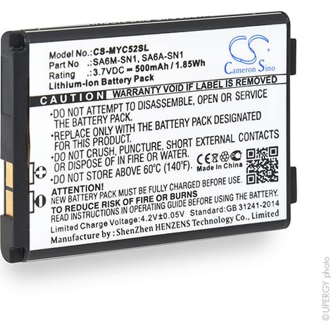 NX - Batterie téléphone, smartphone, GSM pour SwissCom 3.7V 500mAh - 188973731SA6A-SN1 (1/3)