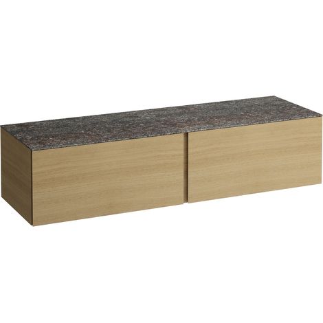 LAUFEN Il Bagno Alessi cajonera, encimera de piedra Marrone
