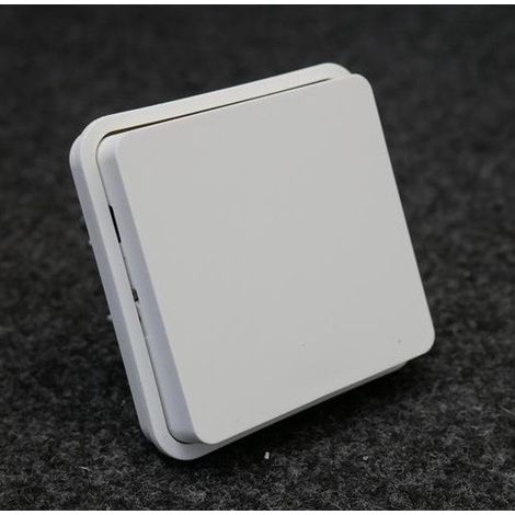 Mécanisme bouton poussoir 1O-1F enjoliveur blanc sans plaque associable IP55 Cubyko HAGER (1/2)