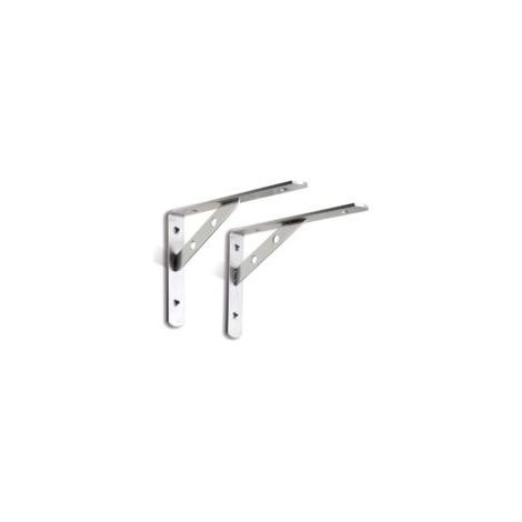 Soportes para estantes flotantes, soportes triangulares de acero inoxidable de 90 grados para montaje en pared, para colgar estantes de madera, montaje en pared, soldadura, juego de 2 - Crezuo (1/3)