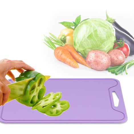 Planche à découper, silicone, planche à découper flexible antidérapante pour lave-vaisselle, planche à découper violette pour usage domestique (1/5)