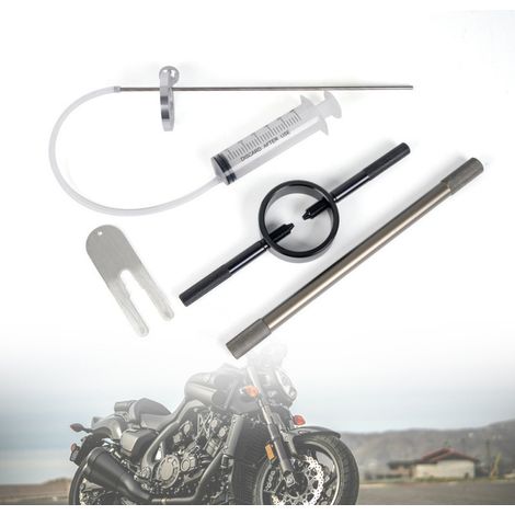 Kit d'outils compresseur de ressort de fourche de moto, outil compresseur de ressort de soupape de vélo 60 ml - -par défaut (1/4)