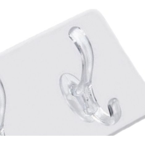 Wandkleiderständer aus PVC, robust, stabil, multifunktional, schlicht, mit 3 Haken für Kleidung und Hüte (1/5)