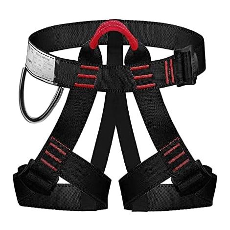 Imbracatura da arrampicata, cintura di sicurezza da arrampicata per uomo e donna, per arrampicata, alpinismo e discesa in corda doppia. (1/5)