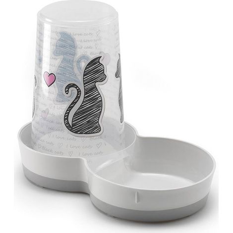 Gamelle pour chien et chat avec base antidérapante et anti-moisissure Con Amore line (1/2)