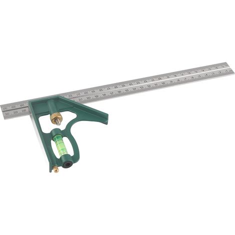 Équerre multifonctionnelle 300 mm avec angle de 45°/90° et niveau à bulle (1/5)