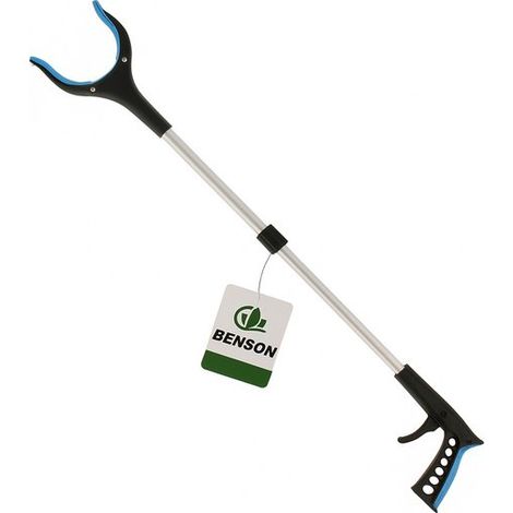 Pince à déchets pliable - 80 cm - mâchoire magnétique - aluminium/plastique (1/3)