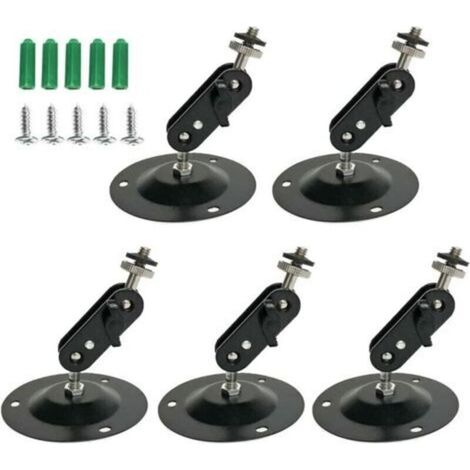 Kit di montaggio per telecamera da 5 pezzi: supporto a parete, supporto a soffitto, telecamera di sicurezza, supporto regolabile per interni/esterni per installazione a parete e a soffitto
