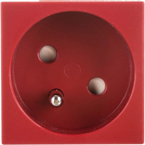tehalit.GB-EG Steckdose mit/ohne 33 Grad, einzeln, 45x45 mm, halogenfrei, rot, EER1333020