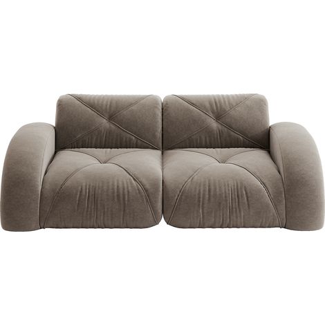 ELVMI Sofá Modular sin Estructura de Espuma 32D con Diseño Antideslizante, Chenilla Topo, 204 × 95 × 76 cm (1/5)