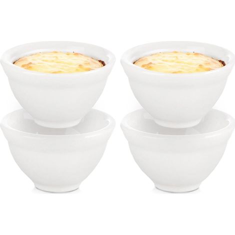Keramik-Snackschalen-Set, 40 ml, 4-teilig, Weiß