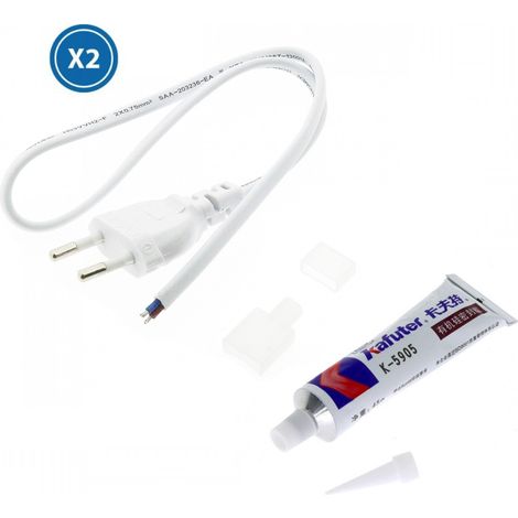 Câble adaptateur pour ruban LED 220VAC 250x6 mm (1/5)