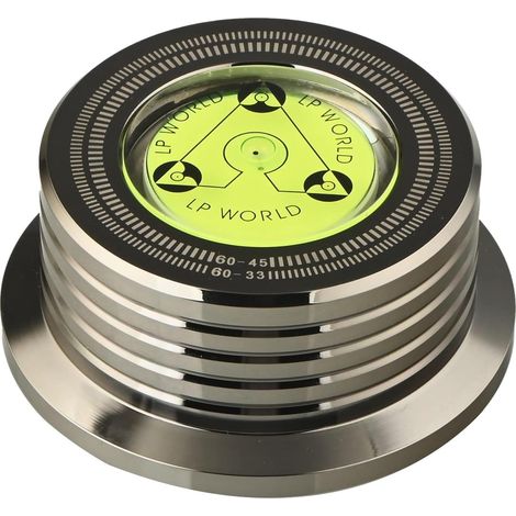 Stabilisateur de Platine Vinyle Universel 60Hz LP pour Platine Vinyle avec Pince de Poids en Alliage d'aluminium Noir Brillant (1/5)