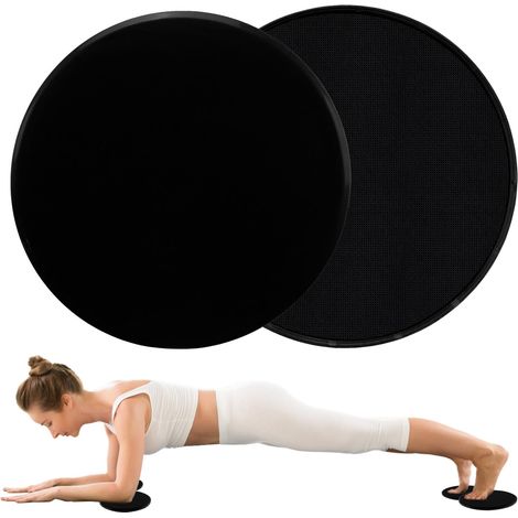 Lot de 2 Disques de Glisse Fitness Double Face, Sliders de Musculation Polyvalents pour Entraînement Complet du Corps Accessoires Compactes pour Abdos Fessiers Bras Adaptés à Tous Sols (1/5)