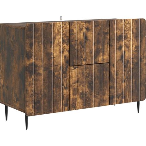 Sideboard Smoked Oak 89 x 34.5 x 62 cm Engineered Wood vidaXL