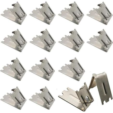 25 Pack Refrigerator Shelf Clips, Freezer Shelf Clips, Refrigerator Shelf Support, Stainless Steel Hooks, Refrigerator Shelf Clip (1/5)