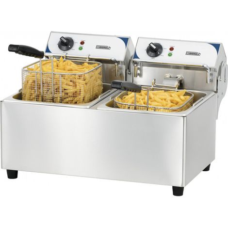 Friteuse inox électrique 2 x 7 Litres, 7200 W, 220 V - MONO