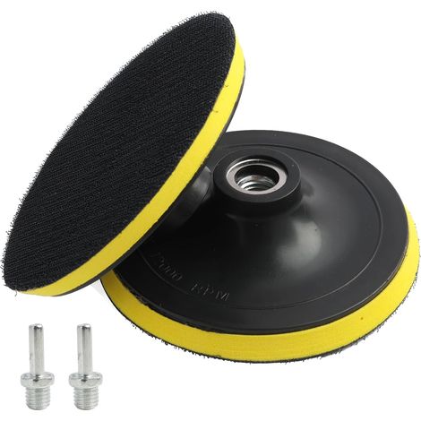 2 Plateaux de ponçage,Filetage M14,Fermeture auto-agrippante,Diamètre 125mm,Pour perceuse et meuleuse (1/5)